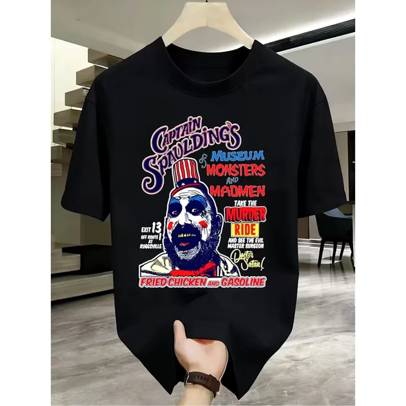 item picture captain spauldings museum monsters murder ride halloween graphic tee funny graphic tees perfect gift idea for birthday holiday or everyday wear