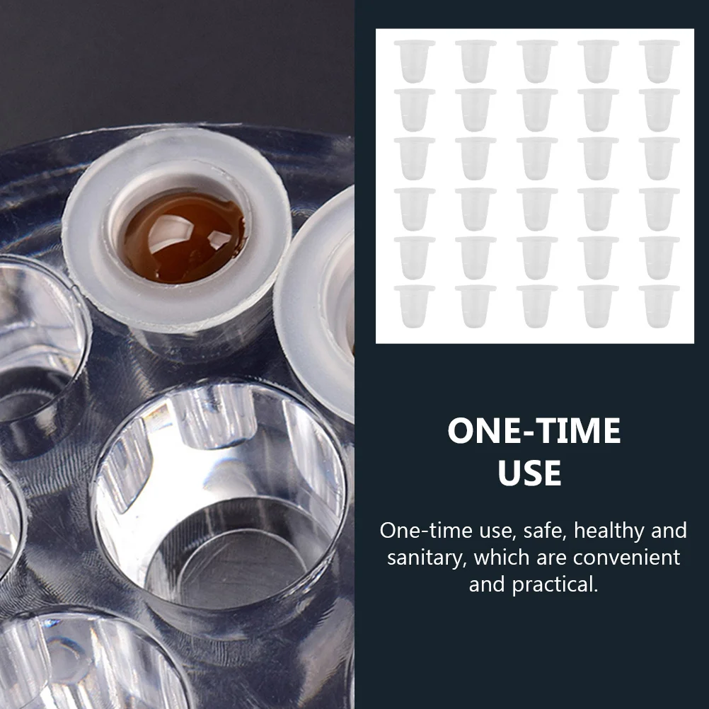 

200 Pcs Silicone Coloring Cup Tattooing Supplies Multifunction Silica Gel Ink Caps