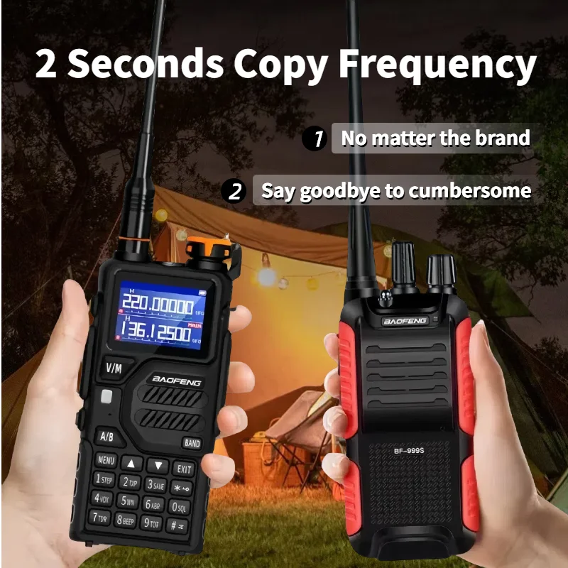 Baofeng-UV-K5 Plus Walkie Talkie, 10W High Capacity, AM, FM, UHF, VHF, Full Band, 999CH, Frequency Copy, NOAA Two Way Radio