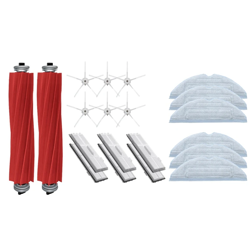 20Pcs Replacement Cleaning Parts Main Brush Mop Cloths Washable Hepa Filter Side Brush For Xiaomi Roborock S7 T7S Plus