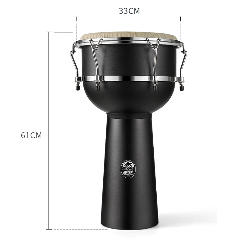 Black 12 Inch Djembe Drum Professional African Hand Drum Large African Music Drums Adults Children Percussion Instruments Gifts