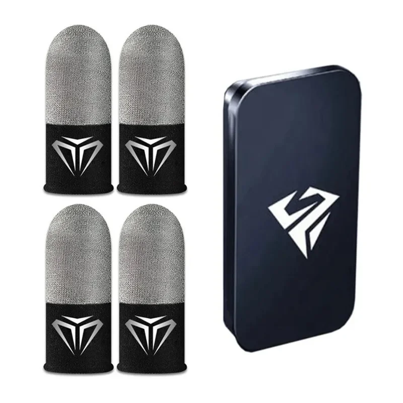 2 Pcs Mobile Game Fingertip Gloves Sweatproof Anti-slip Touch Screen Finger Sleeve Breathable Gaming Fingertip Cover For Gamer
