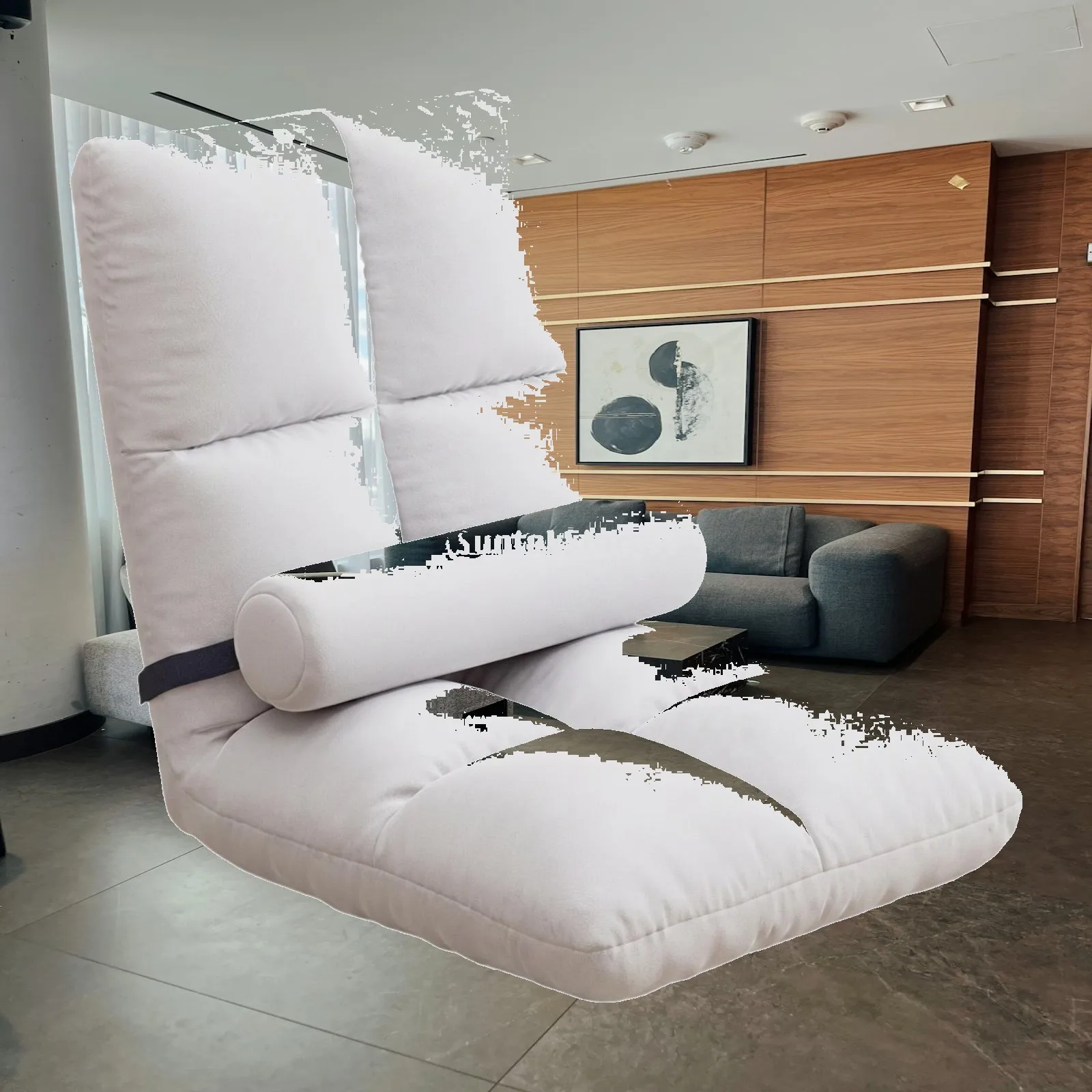 Adjustable Floor Sofa Chair with Pillow Foldable Soft Flannel Sponge Lounge Compact Seating for Small Spaces Adults and Kids
