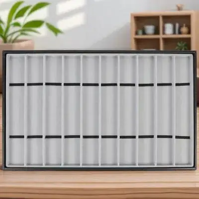 

1pc Watch Display Tray Jewelry Storage Organizer Wristwatch Case Holder Showcase Flannel Lining Classic Design No Scratches