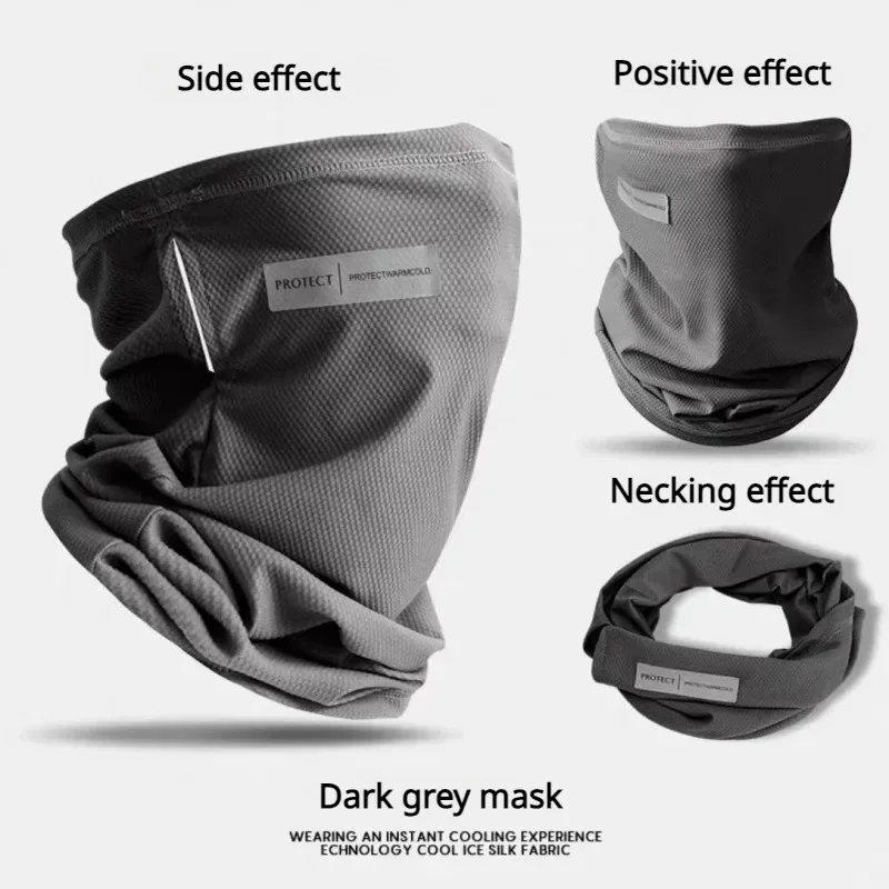 Summer Outdoor Ice Silk Face Cover Quick-drying Fishing Cycling Motorcycle Breathable Bandana Mask UV Protection Scarf