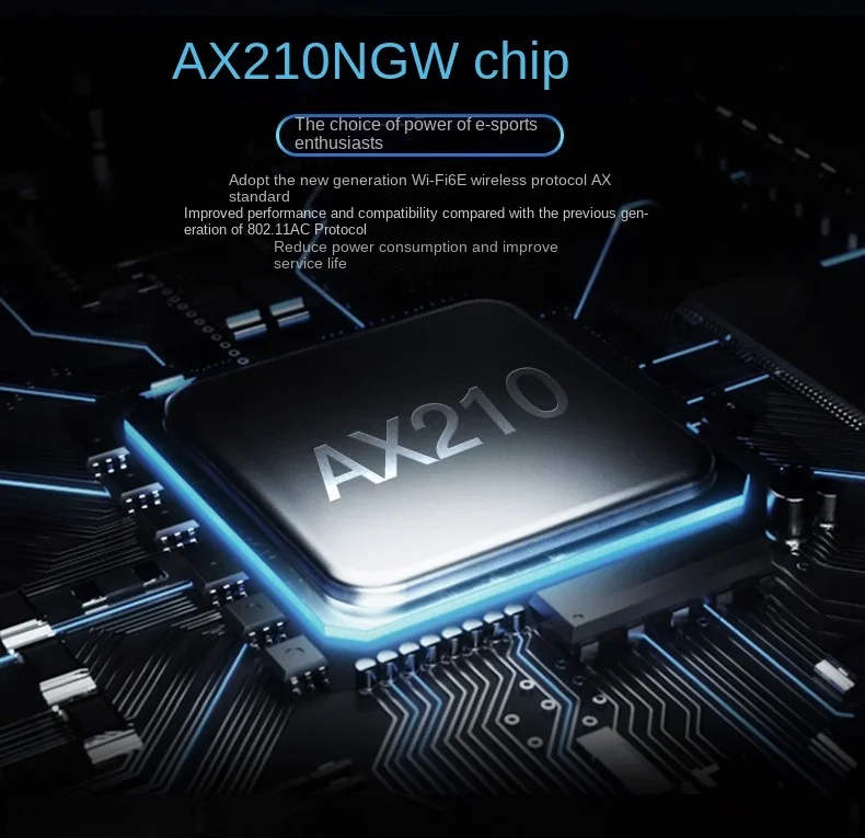 AX210NGW WiFi بطاقة WiFi6E Intel AX210 وحدة لاسلكية 6 جيجا هرتز ثلاثي الموجات محول الشبكة الداخلية بلوتوث 5.3 لأجهزة الكمبيوتر المحمول M.2/NGFF