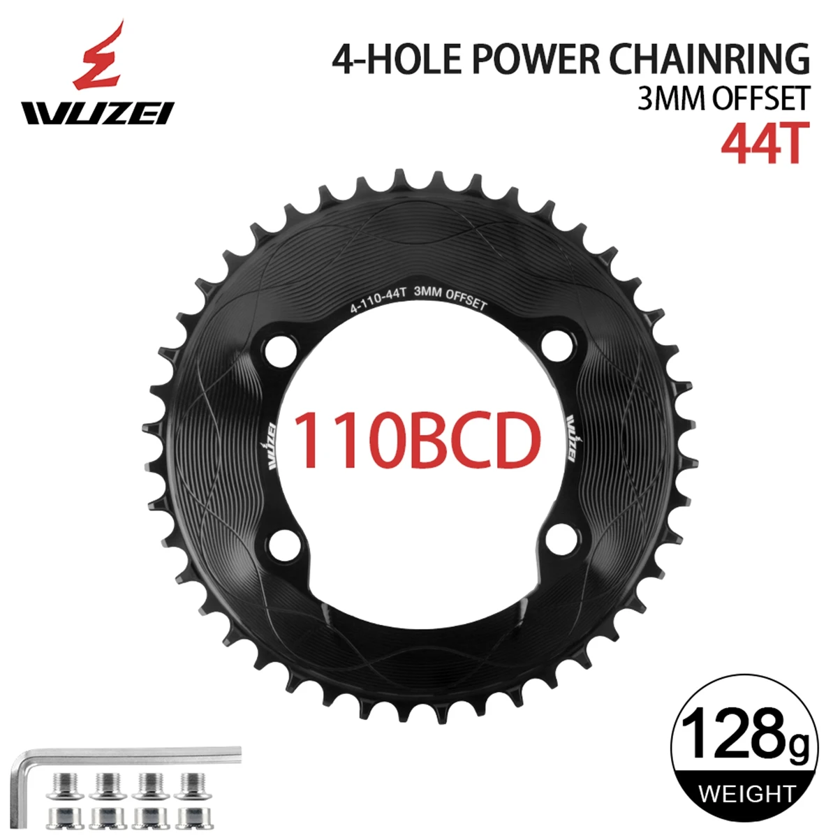 WUZEI 110BCD Rennrad Kettenblatt 8 9 10 11 12S Fahrrad Kettenblatt 40T 48T 58T Schmales breites Kettenrad für Shimano R7000 R8000 R9100