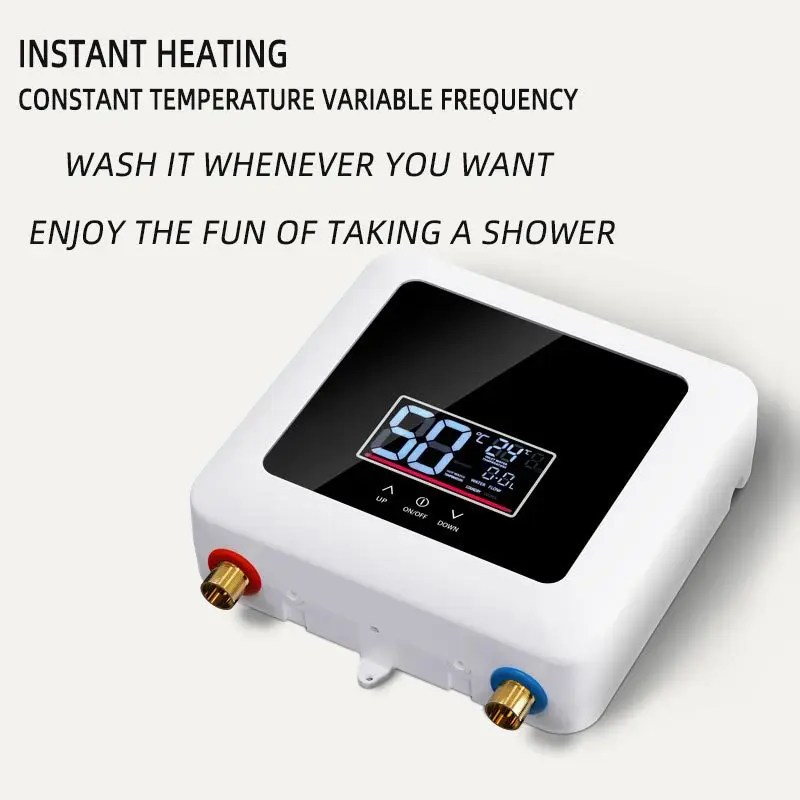 5500W 7500W Tankless Instant Electric Water Heater with Touch Panel Remote Control for Kitchen Bathroom Accessory 220V / US 110V