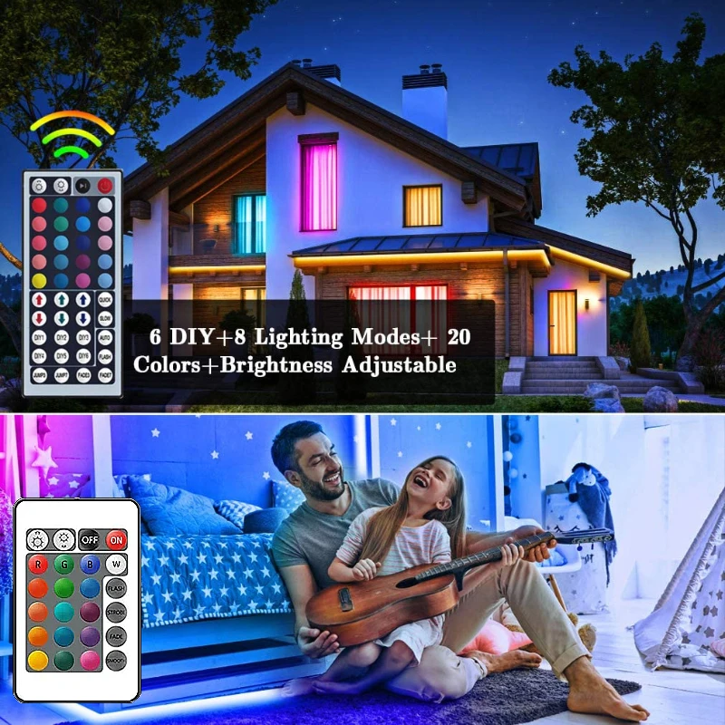 5V USB Led Lights for Room  RGB Led Strip Lights 10m 20m 30m Flexible Ribbon Diode Tape for Room Bedroom Decor TV Backlights