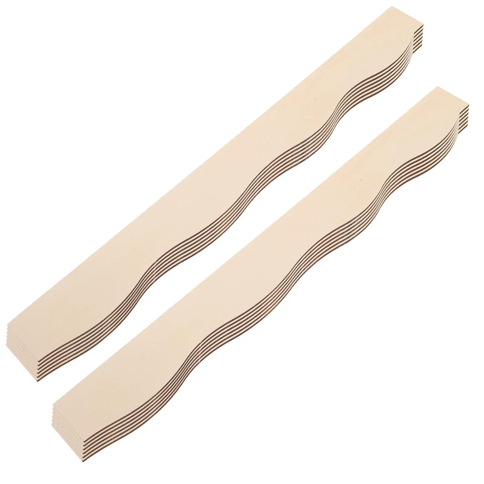 

24 шт. Необработанные волнистые деревянные бордюрные планки для самостоятельной отделки, декоративные молдинги для дверных рам шкафов, для ремонта кухни и стен