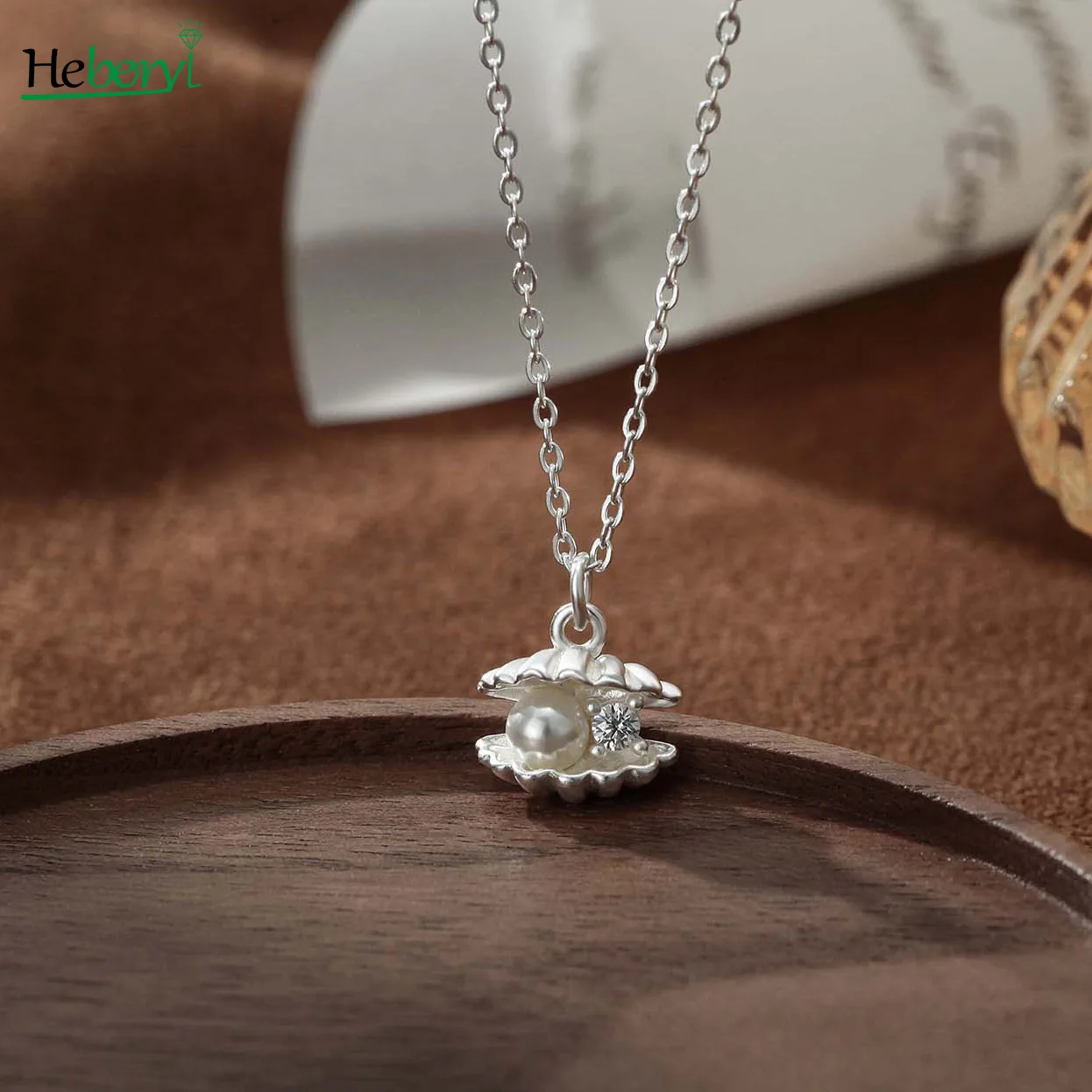 

999 Sterling Silver Pendant with Shell Pearl Necklace Natural High Quality Luxury Choker Necklace Party Jewelry for Women