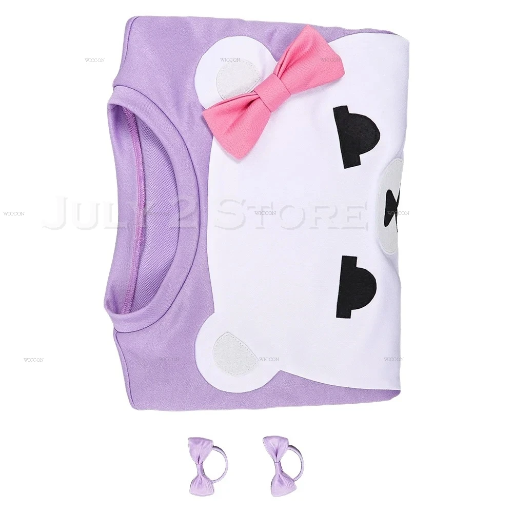 Huntrix K-Pop ميرا لطيف الدب بيجامة تأثيري شيطان الصيادين هالوين الفتيات Pj ملابس النوم اليومية ملابس المنزل الزي شعر مستعار