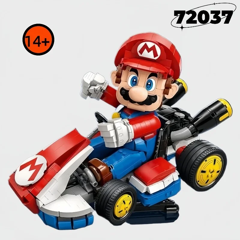 

2025 New 72037 Standard Kart Classic Game Racing Car Model Building Blocks City Car Assembly Bricks Toys for Kids Adult gifts