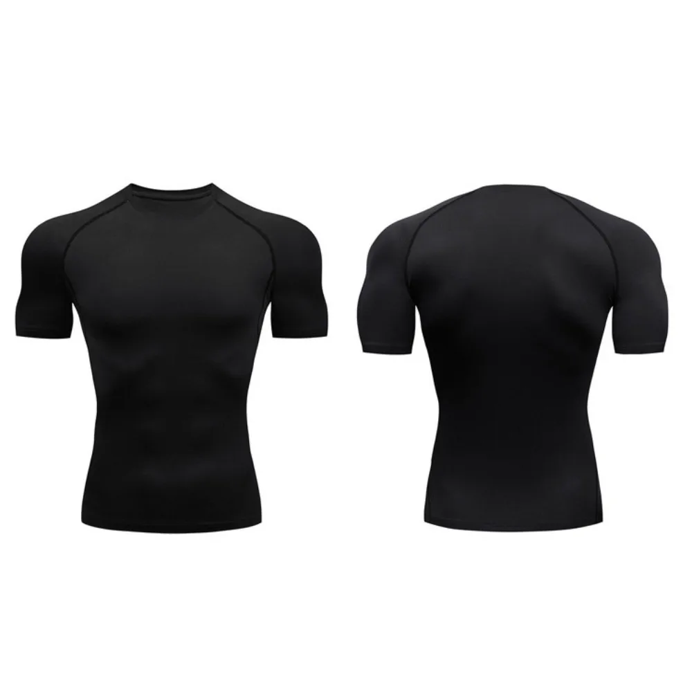 

Short Sleeved Men's Fitness T-shirt Compression Top Quick Dry Gym Sport Running Shirts Tight Sportswear Men Sport T-shirt