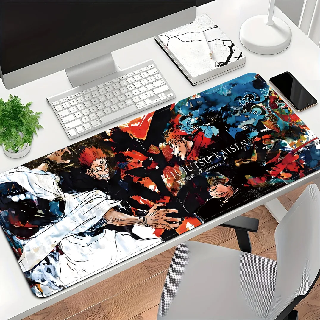 Jujutsu Kaisen 대형 마우스 패드 노트북 맞춤형 애니메이션 디자인 Pc 용 미끄럼 방지 게임 데스크 매트