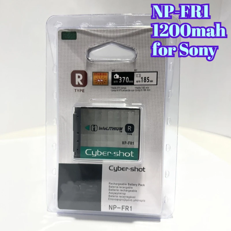 1200mAh NP-FR1 Battery for Sony Cyber-shot DSC-P100 P120 P150 T50 T7 T9 T10 T20 T30 F88 W300 W350 W370 Full-Decoded Power