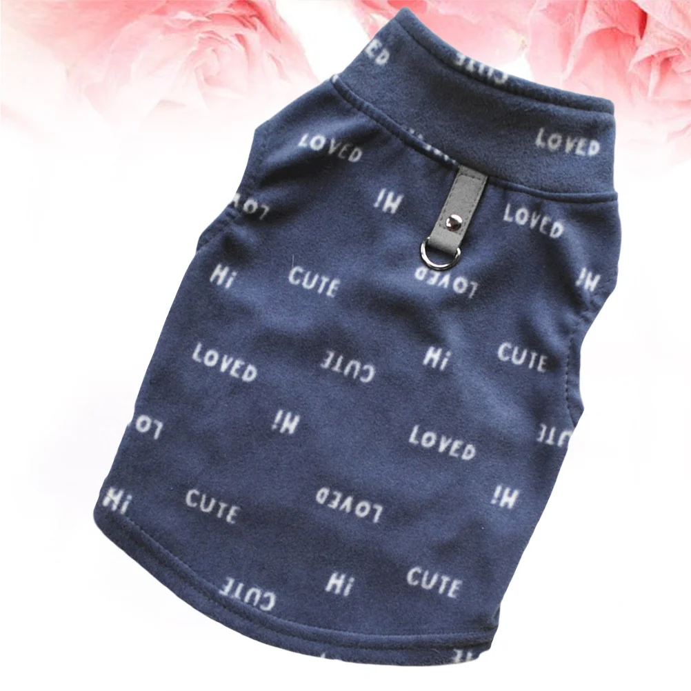 

Pet Dog Clothes Gray Letter Size Warm Polar Fleece Autumn Winter Costume Party Outfit Pet Supplies Dog Warm Clothes