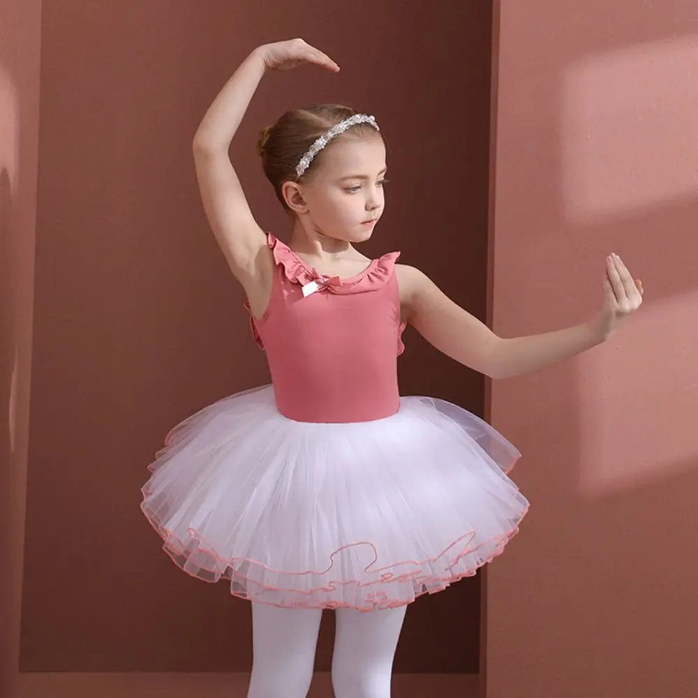 Maillot de Ballet de Manga Corta de Algodón para Gimnasia Profesional, Elástico y Moldeador, para Actuaciones
