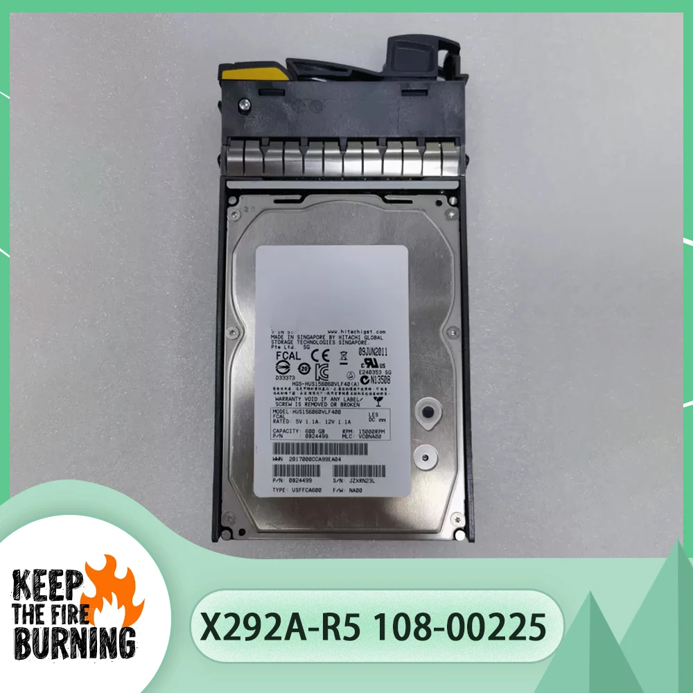 

For NetApp HDD 600G FC 15K 3.5'' X292A-R5 108-00225 Storage Hard Disk