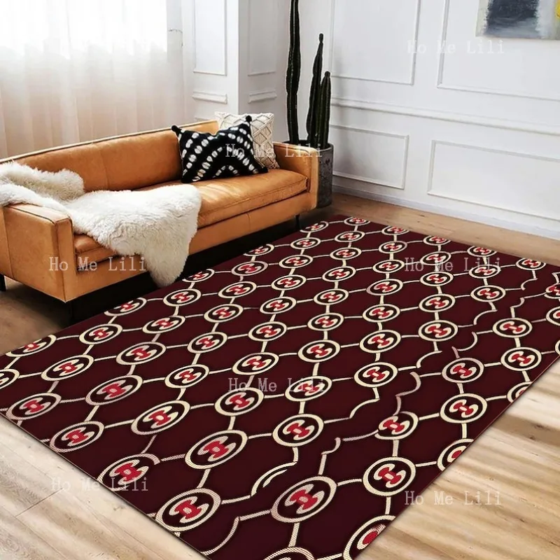 

Современный коврик середины века в стиле ретро 70-х годов, бордовый, веселые цвета, домашний коврик для патио и крыльца