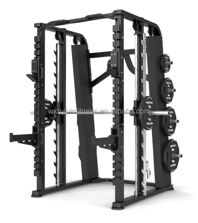 YTYIN Smith Machine Steel Commercial Use Gym Fitness Equipment Strength Machine Half Squat Rack 2T Capacity