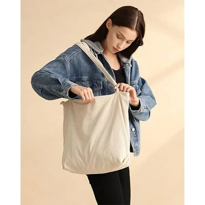 Bolso de mano i-DN1 con cremallera para mujer, bolso de hombro informal de gran capacidad, bolsillos interiores