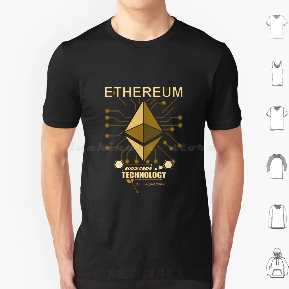 T-shirt en coton pour hommes et femmes, technologie Ethereum Block Chain, impression DIY, technologie Ethereum Block Chain