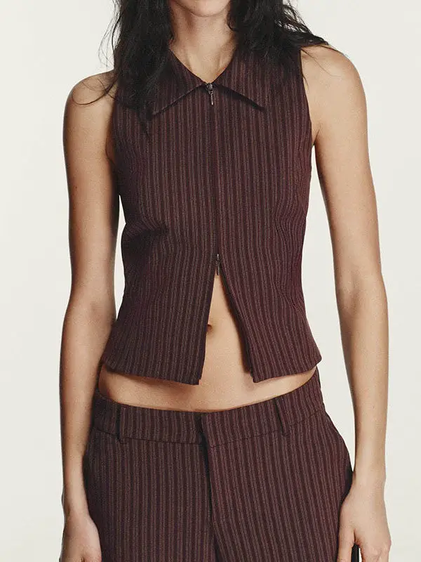 

Весна 2026: Женский жилет на молнии, брюки-клеш с низкой талией, этнический сценический костюм, качественная модная женская одежда