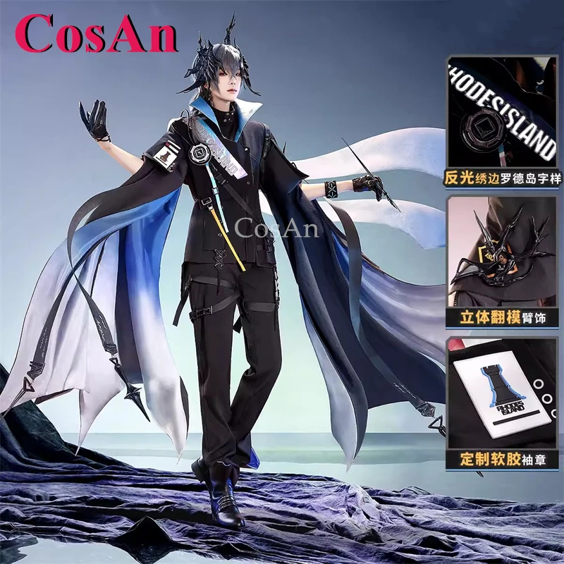 CosAn Game Arknights Logos Cosplay Costumes Gorgeous Fashion Handsome Combat Uniforms Halloween Party Role Play Clothing S-XL