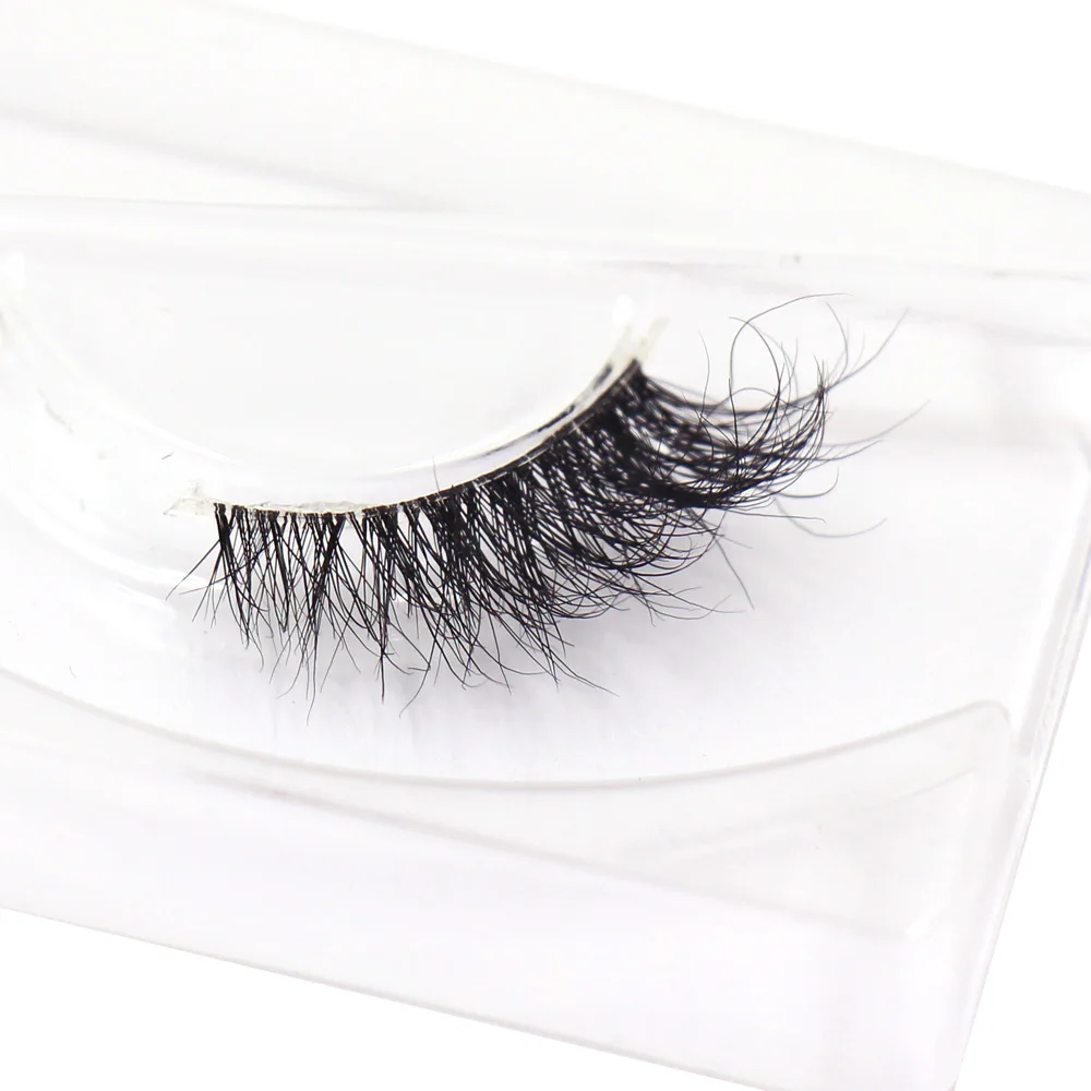 Mink Eyelashes Clear Band Eye Lashes Crisscross Natural Wispy Transparent Band False Eyelashes Fluffy Soft Half Lashes extension