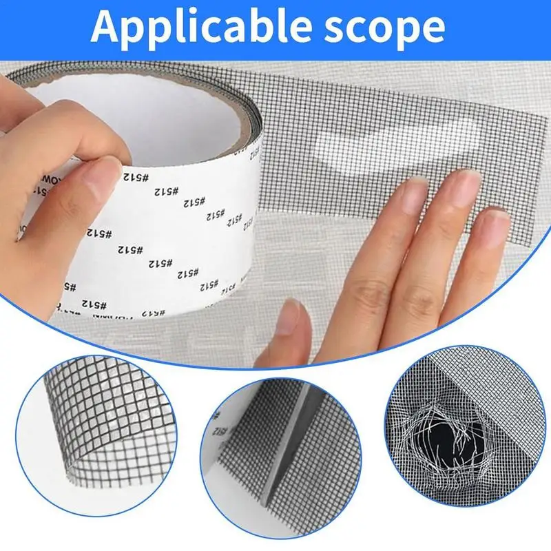 Adhesive Screen Repair Tape Strong Adhesive Long-Lasting Screen Repair Tapes Seamless Repair Patches Repair Kit For Tent Netting