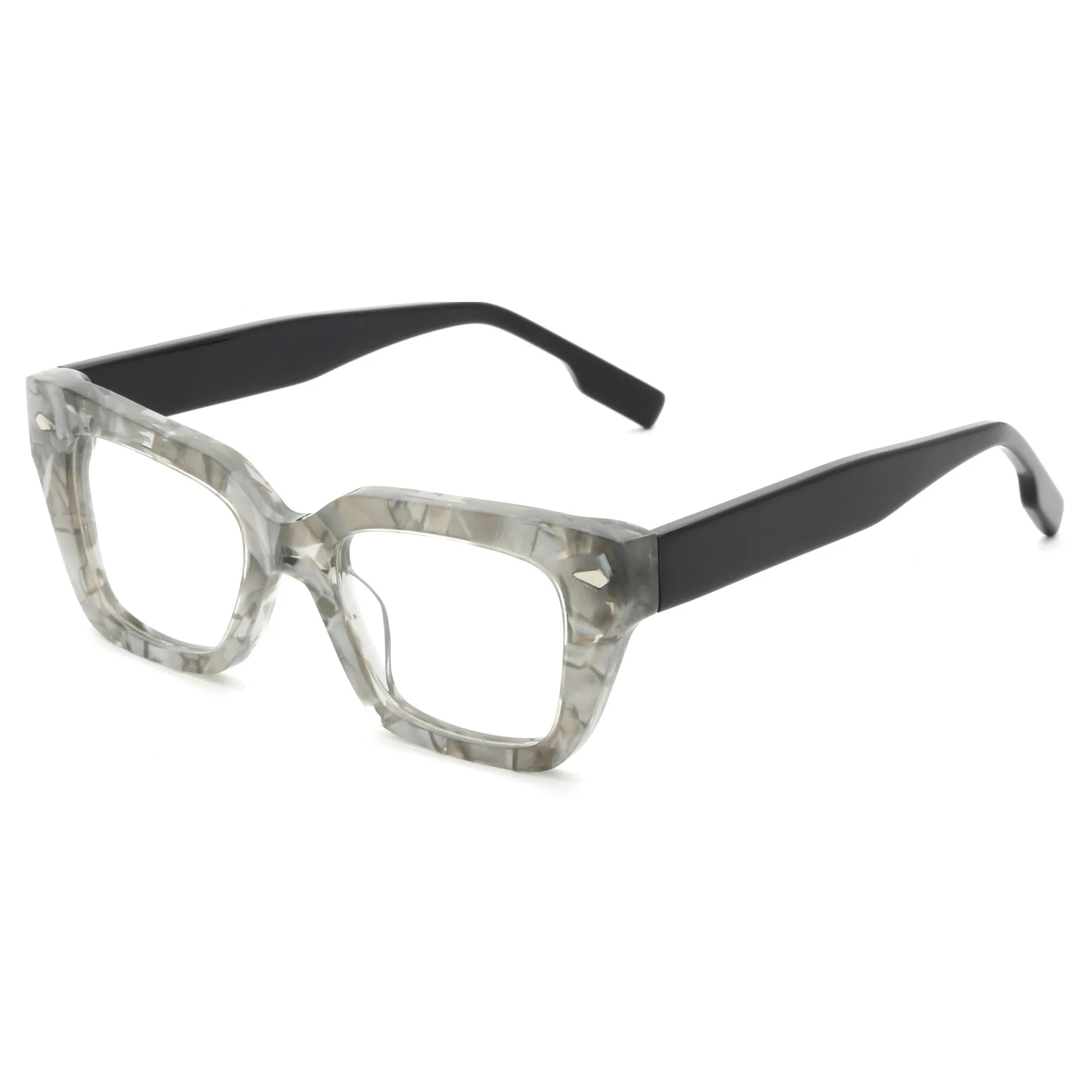 Women Men Glasses Frame Fashion Thick Acetate Square Designer Myopia Eyewear Handmade Optics Women Prescription Eyeglasses - Image 3