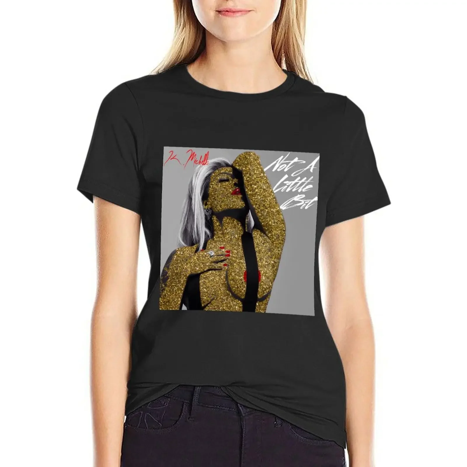 

K. Michelle not a little bit T-shirt shirts graphic tees tees korean Women's clothes