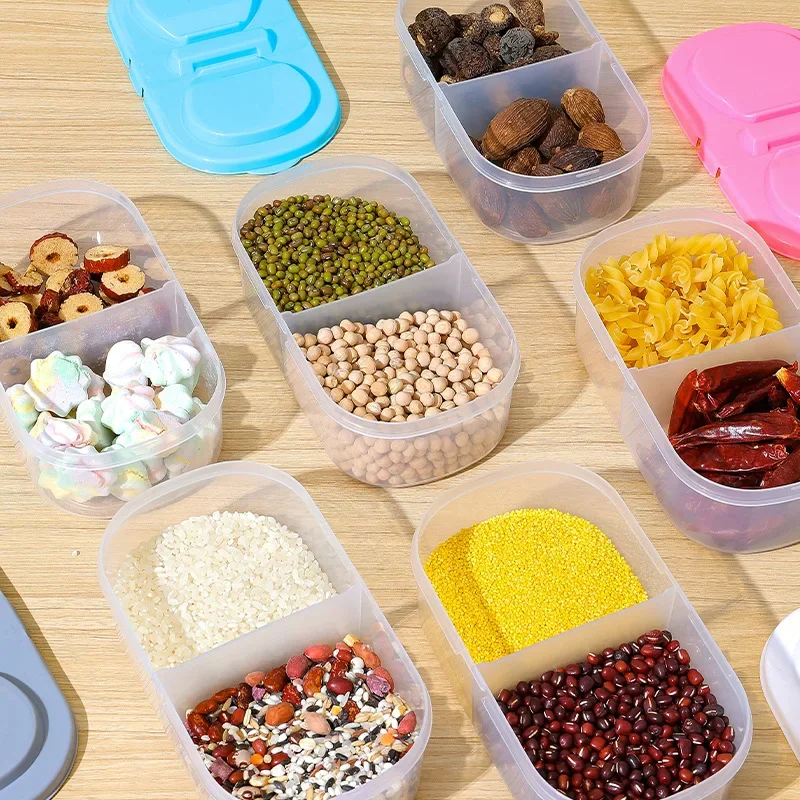 

Portable Outdoor Fruit Food Lunch Box Multifunctional Kitchen Refrigerator Plastic Case Double Open Flap Food Storage Container