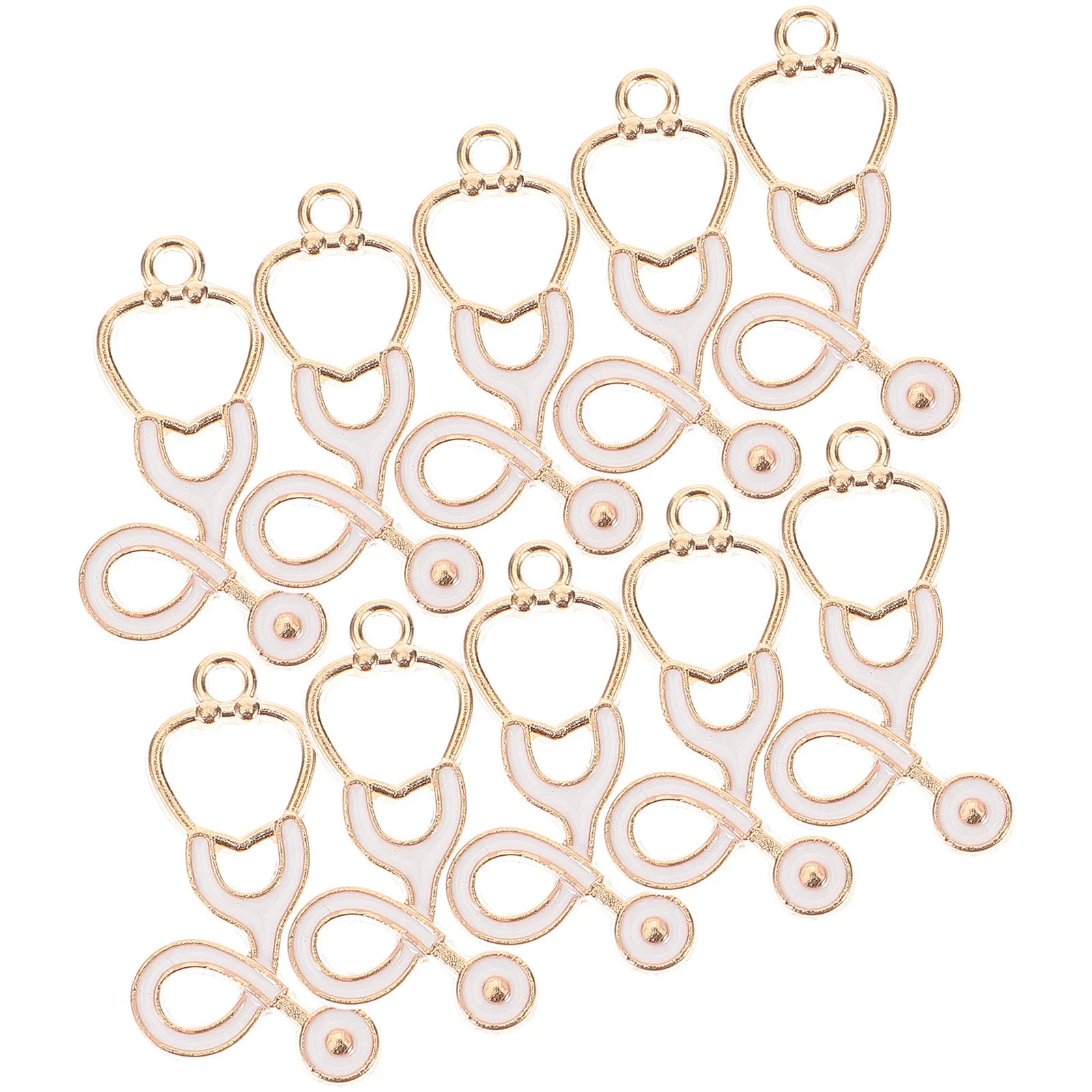 

10Pcs Stethoscope DIY Pendants Jewelry Making Charms for Bracelets Necklace Accessories Medical Gifts