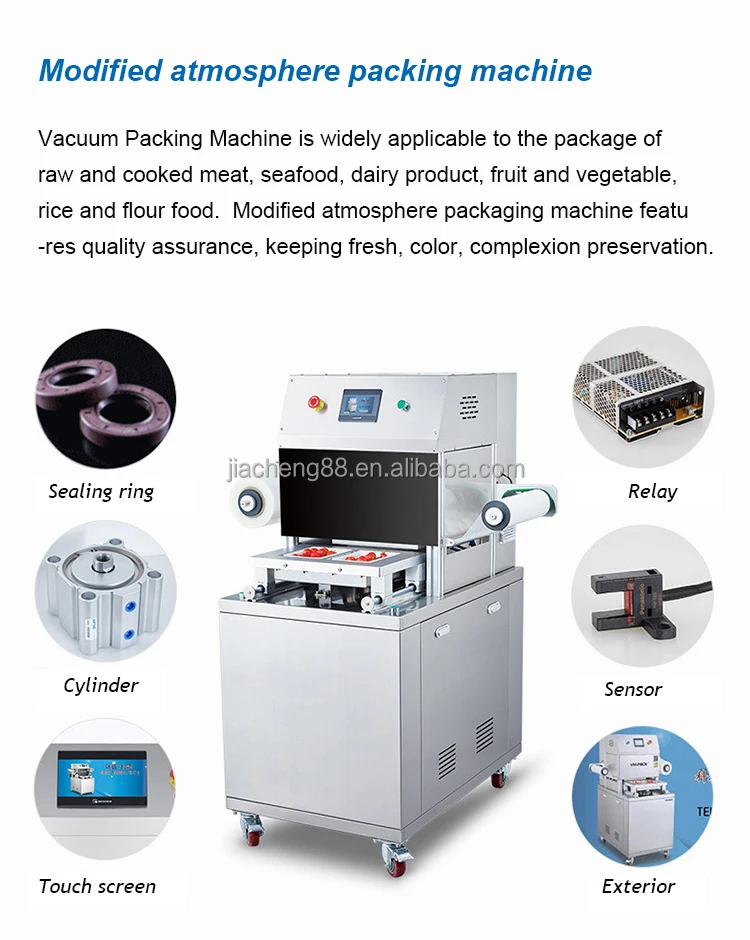 vacuum fresh food MAP tray sealer/plastic bowl cups sealing machine MAP Packaging Machine