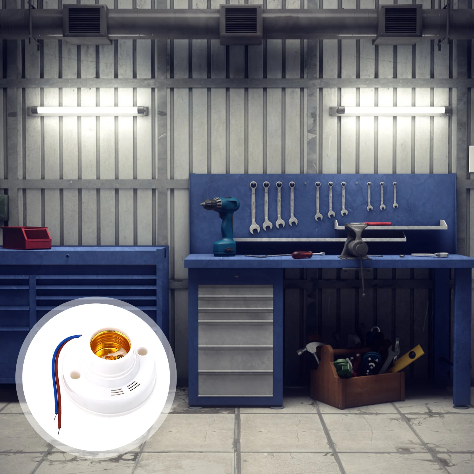 

2Pcs Sound Light Control Lamp Socket E27 Holder Auto on Off Voice Sensor Durable Practical Lamp Holder