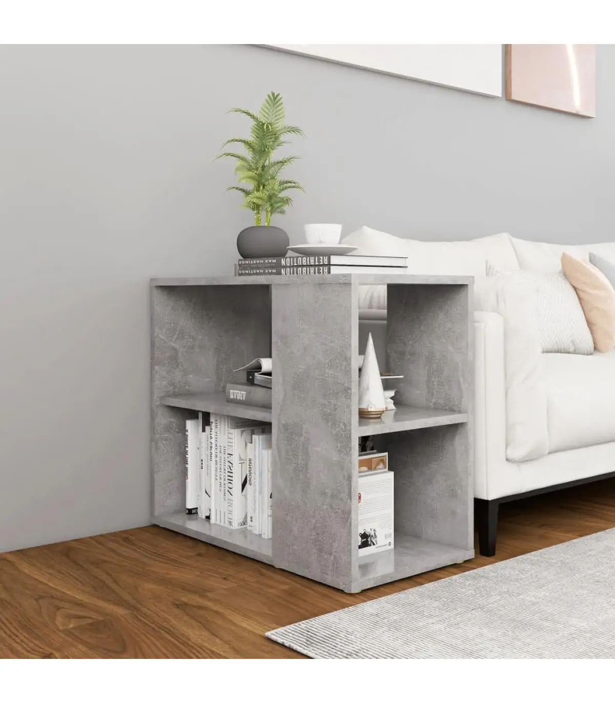 60x30x50 cm concrete gray chipboard auxiliary cabinet sideboards