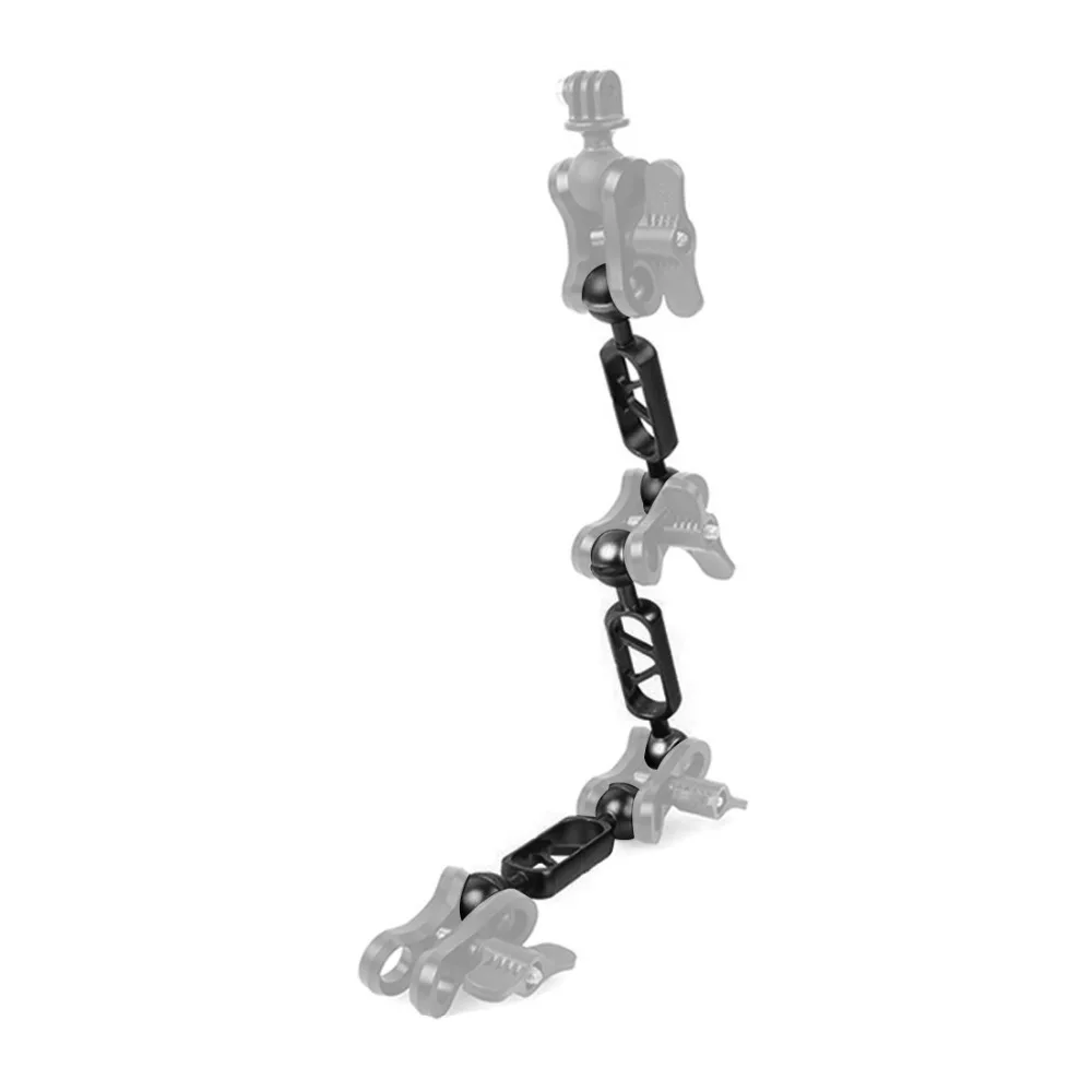 Tauch ablage Griff Licht Arm Doppel kugelkopf Schmetterling Clip Verlängerung stange für Gopro Held 11 9 8 7 Action Video Sport kameras – Detail 6