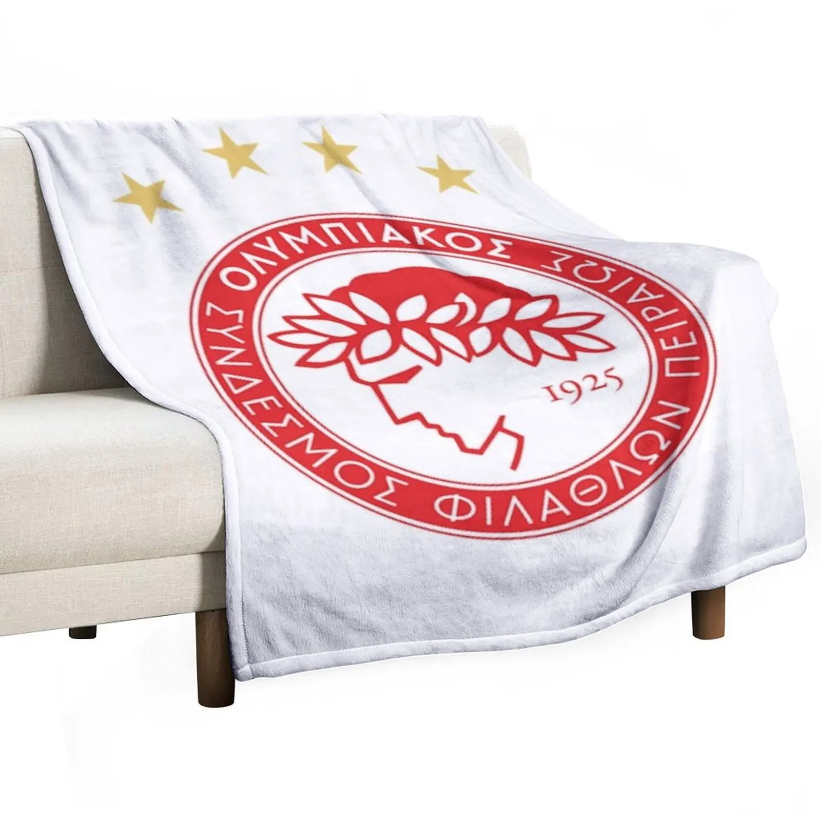 Olympiacos Throw Blanket Summer valentine gift ideas Hairy Blankets