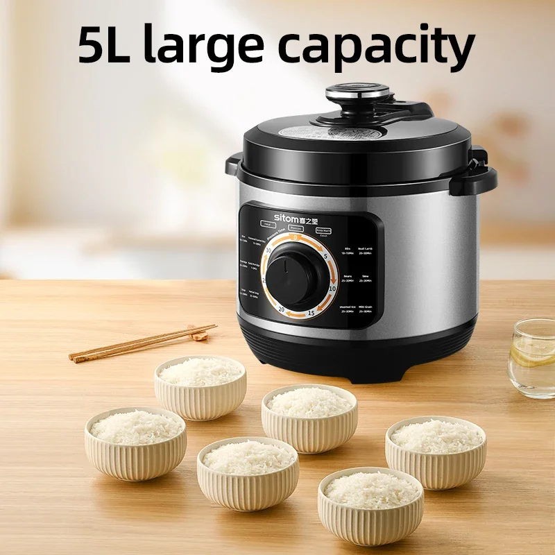 Factory Wholesale 5L Smart Digital Touch LCD Multi Non-Stick silver crest Home multi functional electrical pressure cooker cb