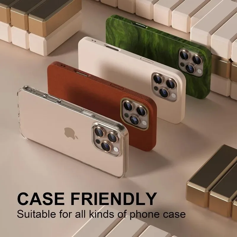 CxdEasy تثبيت عدسة زجاج حماية آيفون 16 15 14 13 12 11 برو ماكس زائد الذاتي محدد تثبيت حامي عدسة الكاميرا المعدنية