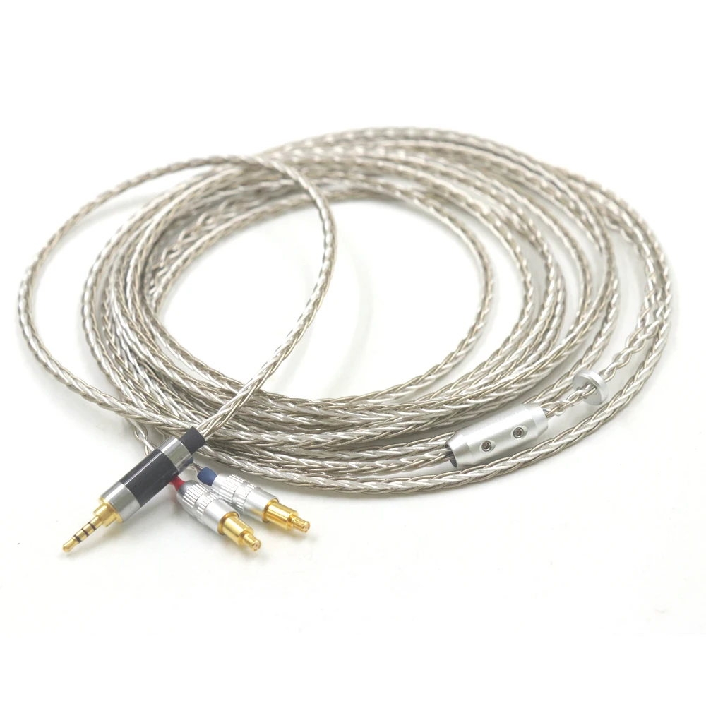 

152 Core 7N OCC Silver Gun Color Mixed Earphone Cable For Audio ATH- AP2000Ti 750 770H 990H ADX5000 MSR7B Headse