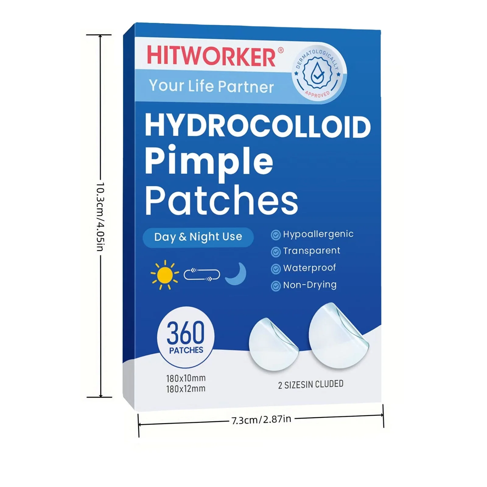 ティーツリーオイル配合のニキビパッチ360枚 - 無香料、すべての肌タイプに適しています、傷跡をカバーし、ディープクレンジングを行います