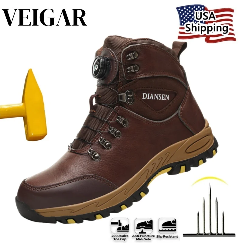 

Высокие защитные ботинки, мужская рабочая обувь со стальным носком, мужские и женские рабочие защитные ботинки, неразрушимые непромокаемые ботинки