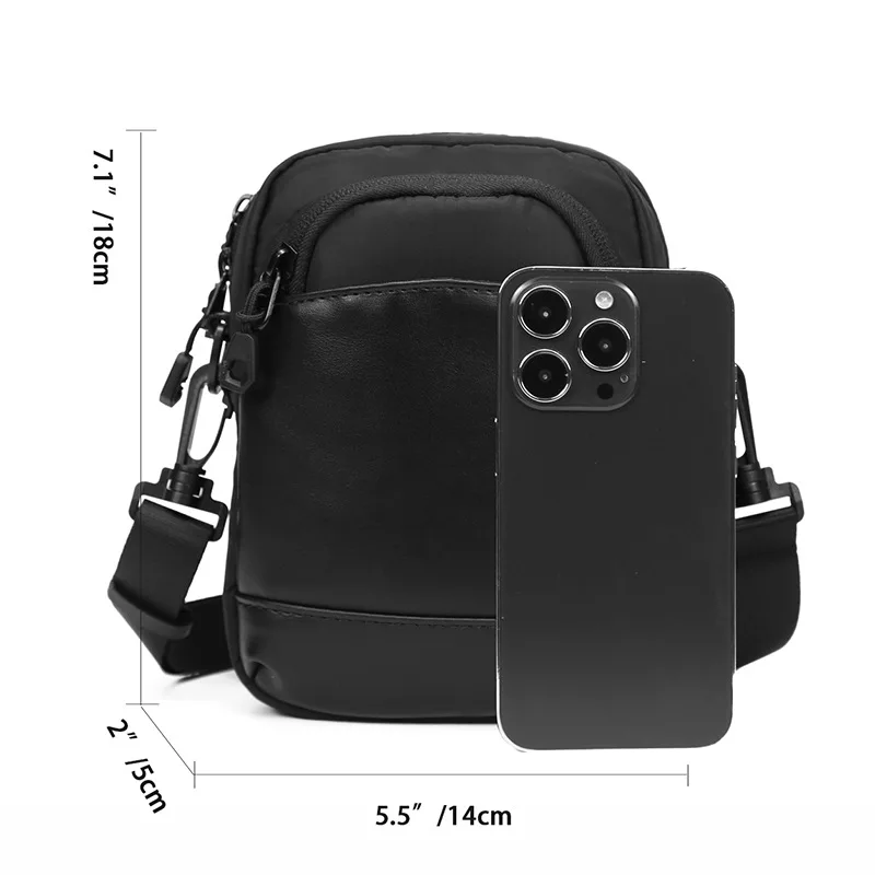 Mini Crossbody Bag Men Fashion Patchwork Shoulder Bags For Men Casual Small Crossbody Bags Lightweight Travel Mobile Phone Purse