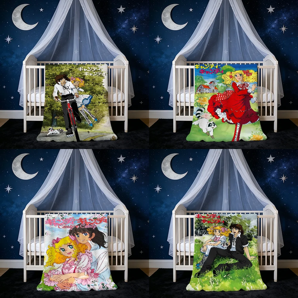 Cartoon C-Candy Candy Anime Blanket Blanket for Home Bedroom Bed Sofa Picnic Travel Office Cover Blanket Kids