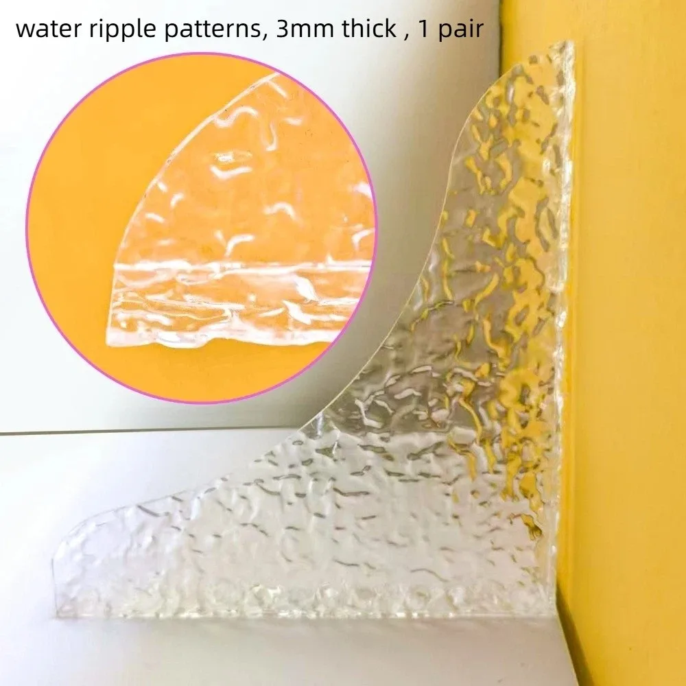 2Pcs Acrylic Shower Splash Guard Transparent Self-Adhesive Water Barrier Strip L-Shaped Waterproof Baffle Plate Shower Area