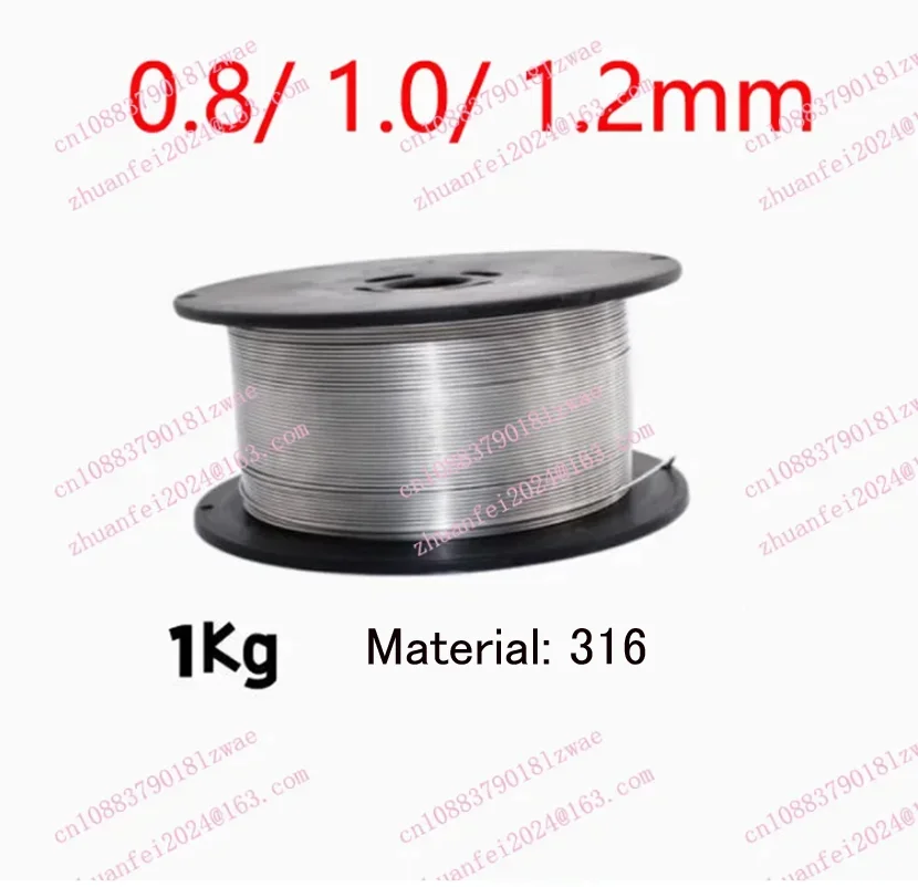 1PC Gasless 316 SS Wire E71T-GS Flux Core Wires 0.8mm 1.0mm 1.2mm 1kg Self-Shielded No Gas Iron Welding Machine Welder