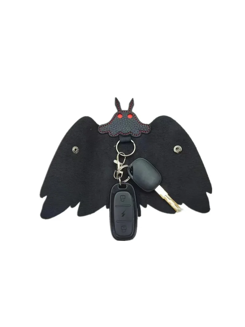 Halloween Mothman Schlüsselanhänger Kryptid Leder Schlüsselbund Geldbörse – Detail 6